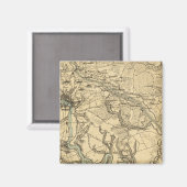 ヒューズ軍隊リッチモンドとピーターズバーグの地図 マグネット (正面/裏面)