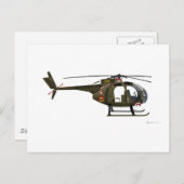 ヒューズOH-6カイユス恋しく思クルド ポストカード (正面/裏面)