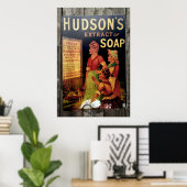 ヒューソンズソープヴィンテージポスタープリント ポスター (ホームオフィス)