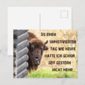 ヒュートビン·イッチ·ティエリシュ·アンモチヴィエルト！ ポストカード (正面/裏面)