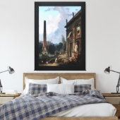 ヒューバート・ロバートによる放浪ミンストレル キャンバスプリント (インサイチュ (寝室))