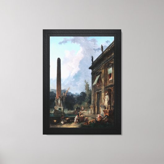 ヒューバート・ロバートによる放浪ミンストレル キャンバスプリント (正面)