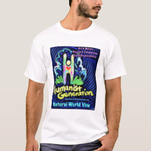 ヒューマニストのTシャツ(おもしろい、多彩なデザイン) Tシャツ