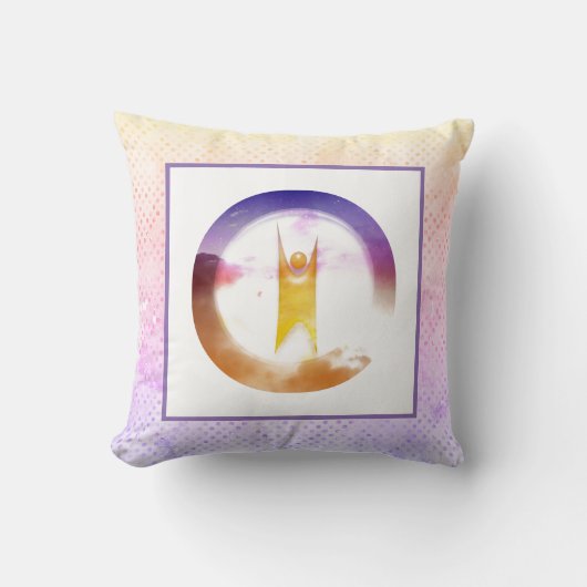 ヒューマニズムの幸福な人間の雲 クッション (正面)