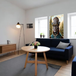 ヒューマノイドエイリアンのポートレート   AIアートポスター ポスター