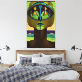 ヒューマンより超越した キャンバスプリント (インサイチュ (寝室))