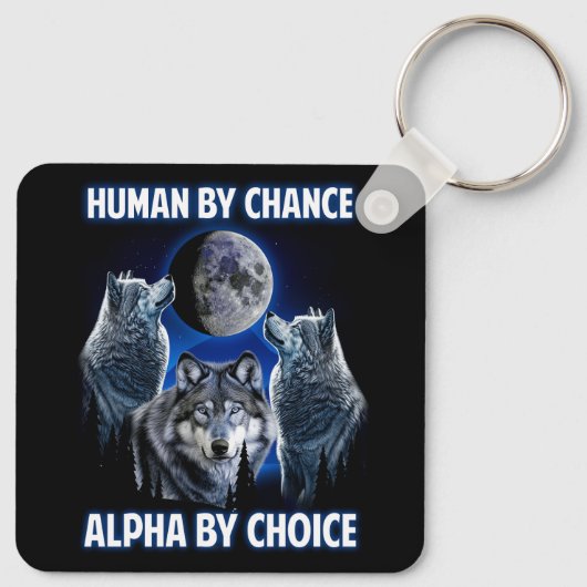 ヒューマンバイ偶然アルファバイチョイスパロデイアルファウルフ キーホルダー (裏面)