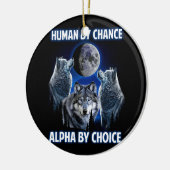 ヒューマンバイ偶然アルファバイチョイスパロデイアルファウルフ セラミックオーナメント (左)