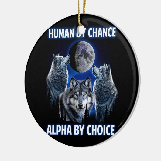 ヒューマンバイ偶然アルファバイチョイスパロデイアルファウルフ セラミックオーナメント (左)
