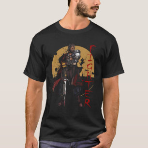 ヒューマンファイターファンタジーテーブルトップRPGロレプレイングガム Tシャツ