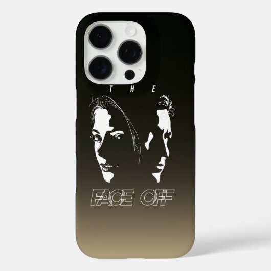 ヒューマン フェイスオフ シルエット アート | Case-Mate iPhoneケース (裏面)