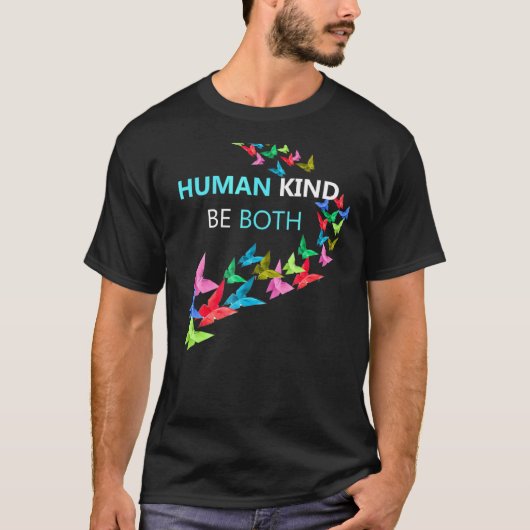 ヒューマンkindの両方の優しさ認識度 tシャツ (正面)