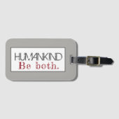 ヒューマンkind Be両方の引用文 ラゲッジタグ (正面横)