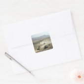 ヒュームは険しい山道を横断する スクエアシール (封筒)