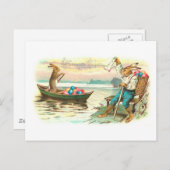 ヒューユスパクフランスのスヴィンテージイースターグリーティング シーズンポストカード (正面/裏面)