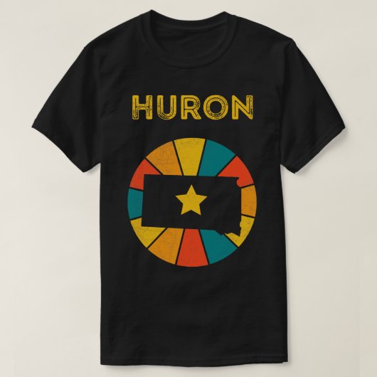 ヒューロンサウスダコタヴィンテージ動揺して土産1 Tシャツ (デザイン正面)