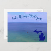 ヒューロンミシガン湖 ポストカード (正面/裏面)