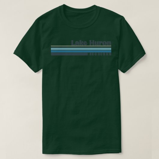 ヒューロンミシガン湖 Tシャツ (デザイン正面)