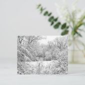 ヒューロン川の冬の雪 ポストカード (スタンド正面)