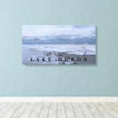 ヒューロン湖冬 キャンバスプリント (インサイチュ (ウッドフロア))