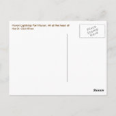 ヒューロン軽船港ヒューロン、MIセントクレア川 ポストカード (裏面)