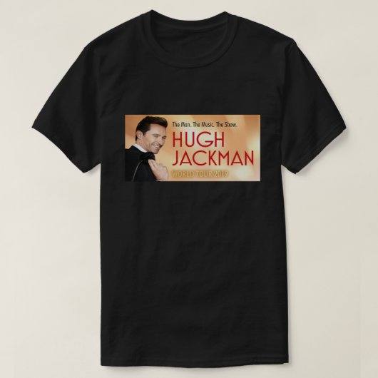 ヒュー・ジャックマン世界ツアー音楽2019 Tシャツ (デザイン正面)