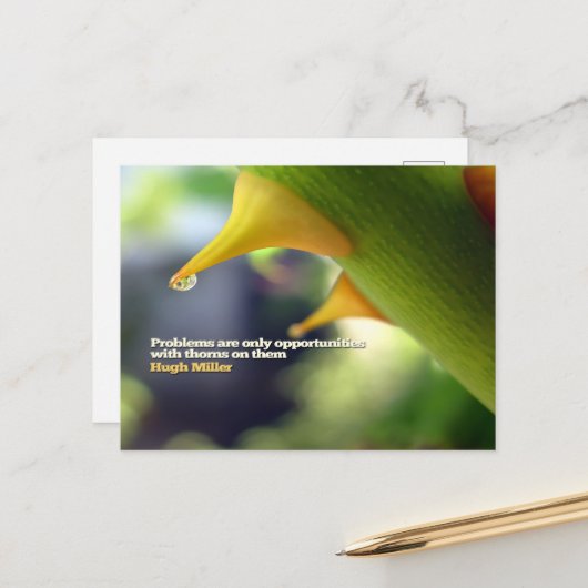 ヒュー・ミラ感動的ー引用文「機会」 ポストカード (正面/裏面インサイチュ)