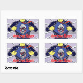 ヒュー 長方形シール (シート)