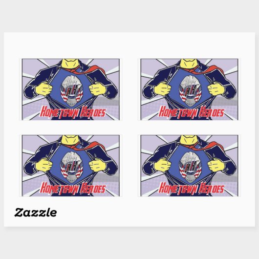 ヒュー 長方形シール (シート)