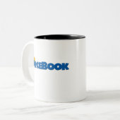 ヒューR. Killingmee- myFarcebook.comのStand-Up Comed ツートーンマグカップ (正面左)