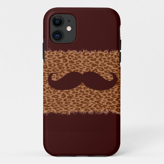 ヒョウおもしろいの皮のひげ Case-Mate iPhoneケース (裏面)