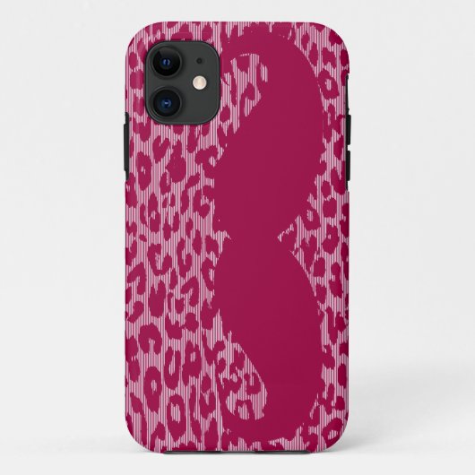 ヒョウおもしろいの皮のひげ Case-Mate iPhoneケース (裏面)