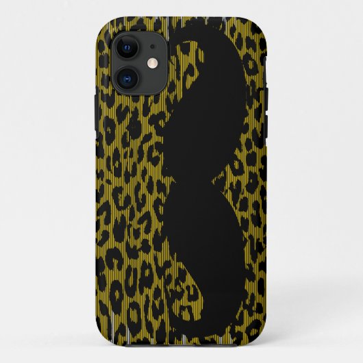 ヒョウおもしろいの皮の髭3 Case-Mate iPhoneケース (裏面)
