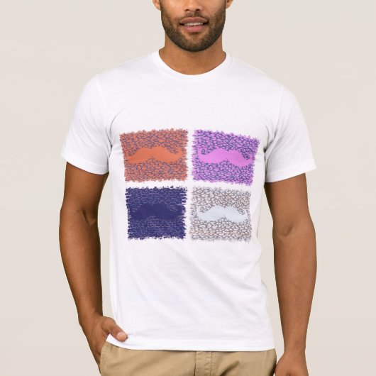 ヒョウおもしろいの皮の髭8 Tシャツ (正面)