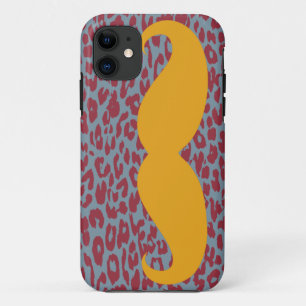 ヒョウおもしろいスキンの口ひげ2 iPhone 11 ケース
