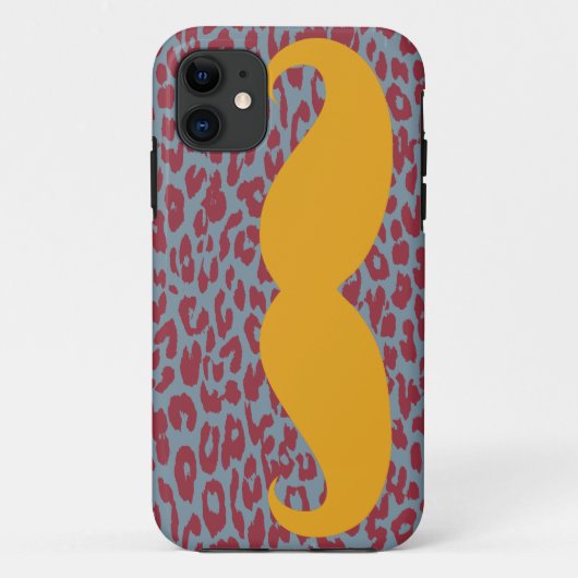ヒョウおもしろいスキンの口ひげ2 Case-Mate iPhoneケース (裏面)