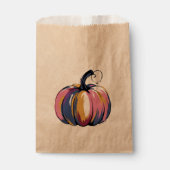 ヒョウおもしろいパンプキンハロウィーン秋 フェイバーバッグ (正面)