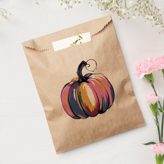 ヒョウおもしろいパンプキンハロウィーン秋 フェイバーバッグ (封をした状態)