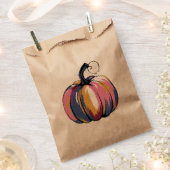 ヒョウおもしろいパンプキンハロウィーン秋 フェイバーバッグ (クリップ留めされた状態)