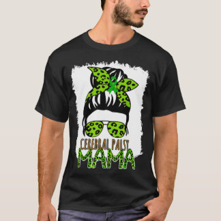 ヒョウおもしろいメッシーヘアバンパークチャーパシーママF Tシャツ