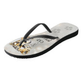 ヒョウおもしろい大きな猫ビーチサンダル ビーチサンダル (アングル)