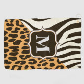 ヒョウおよびシマウマ ゴルフタオル (横)