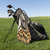 ヒョウおよびシマウマ ゴルフタオル (グリーン)