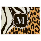 ヒョウおよびシマウマ ラージペーパーバッグ (裏面)