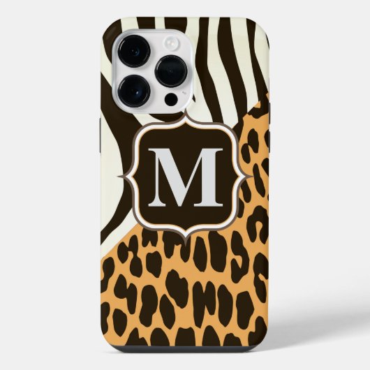 ヒョウおよびシマウマ iPhoneケース (裏面)