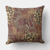 ヒョウおよびペイズリーパターンプリント クッション (裏面)