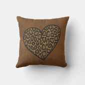 ヒョウおよび革枕 クッション (裏面)