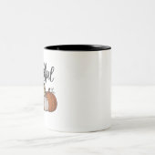 ヒョウかぼちゃシーズンサンクスギビングハロウィーン秋 ツートーンマグカップ (中央)