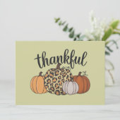 ヒョウかぼちゃシーズンサンクスギビングハロウィーン秋 招待状 (スタンド正面)