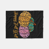 ヒョウかぼちゃ幸せ秋ヤール秋かぼちゃ海 フリースブランケット (正面(横))